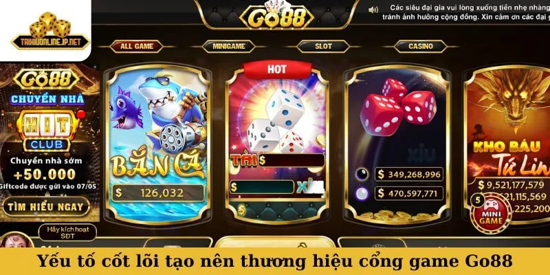 Yếu tố cốt lõi tạo nên thương hiệu cổng game Go88